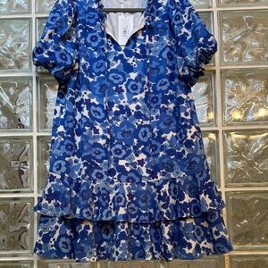 Sugarlips Blue and White Floral Dress